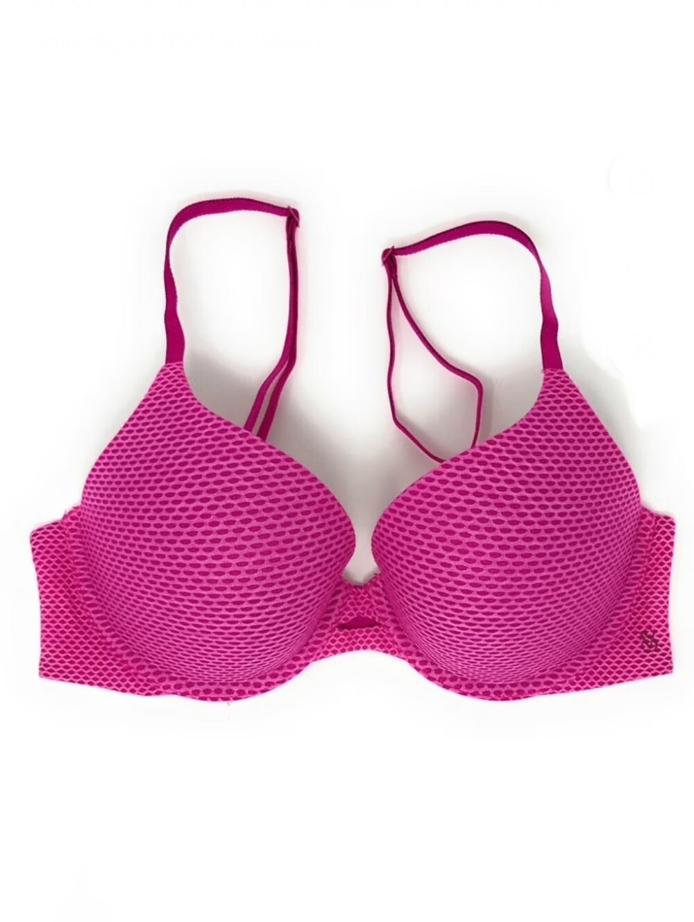 Victoria's Secret Perfect Shape Pink Mesh Padded T-Shirt Bra, Sz 36DD